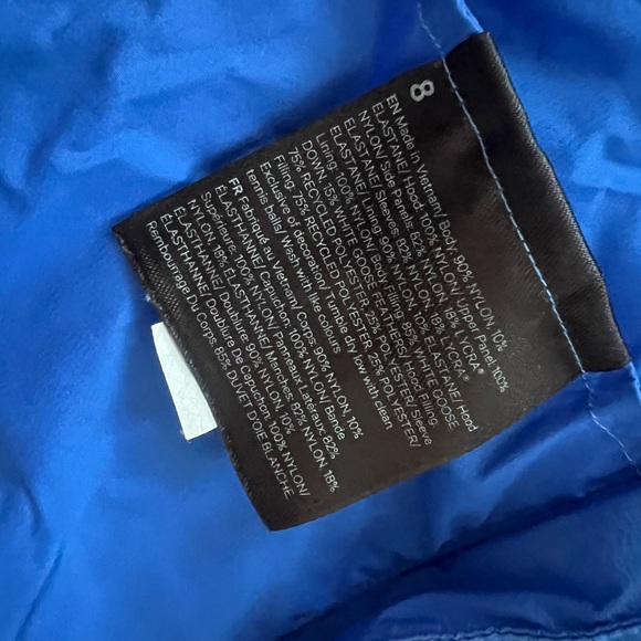 Lululemon Down For It All Jacket size 8 Pipe Dream Blue EUC - Picture 15 of 16